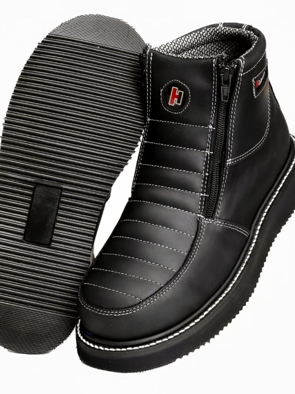 Hammer HM330 Dual Zipper Work Boots Black Men's